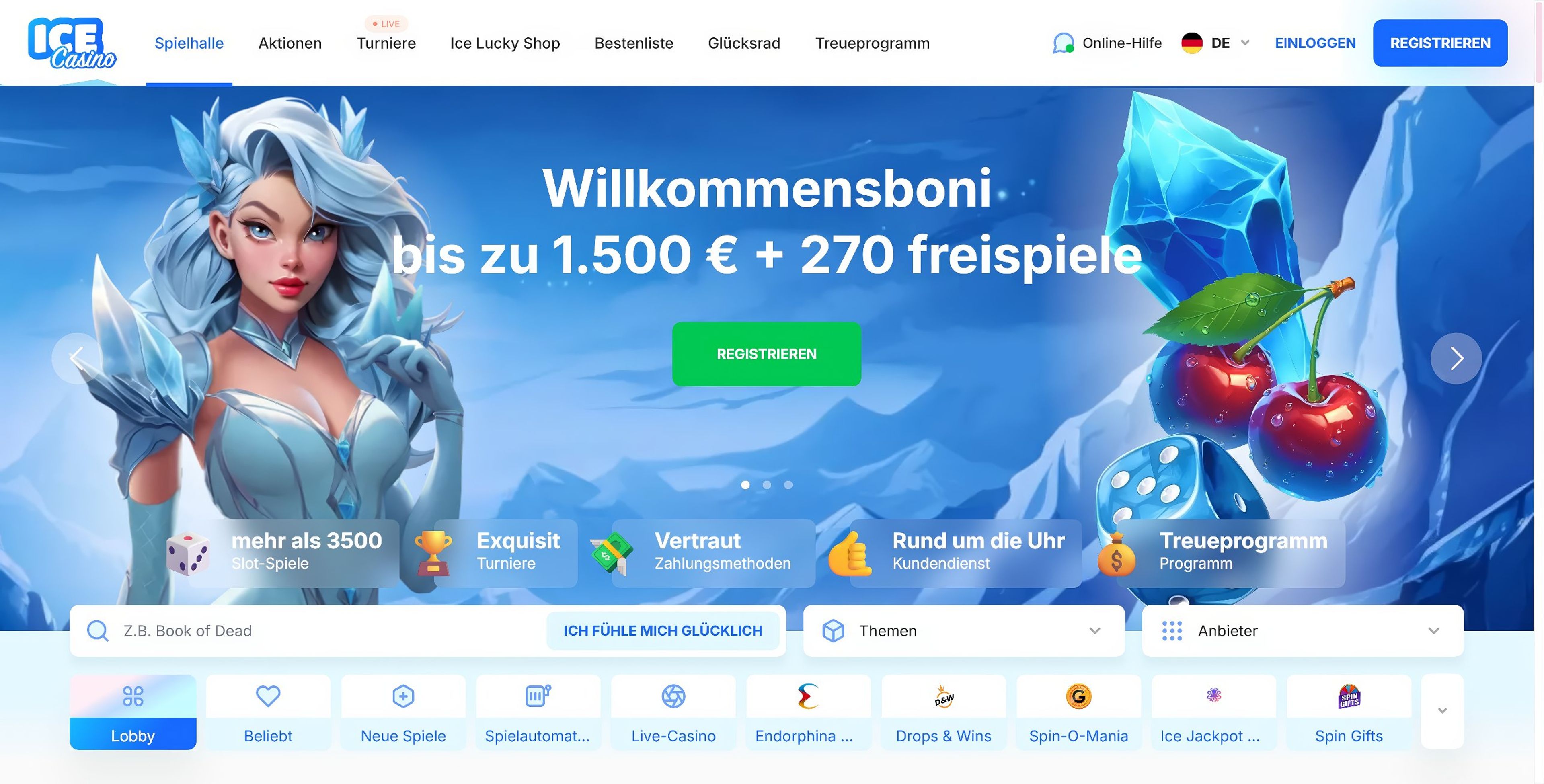 Ice Casino desktop screenshot 1